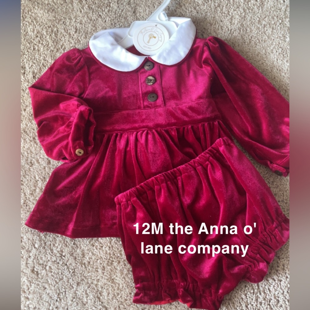 The Anna O' lane company size 12M red Christmas outfit